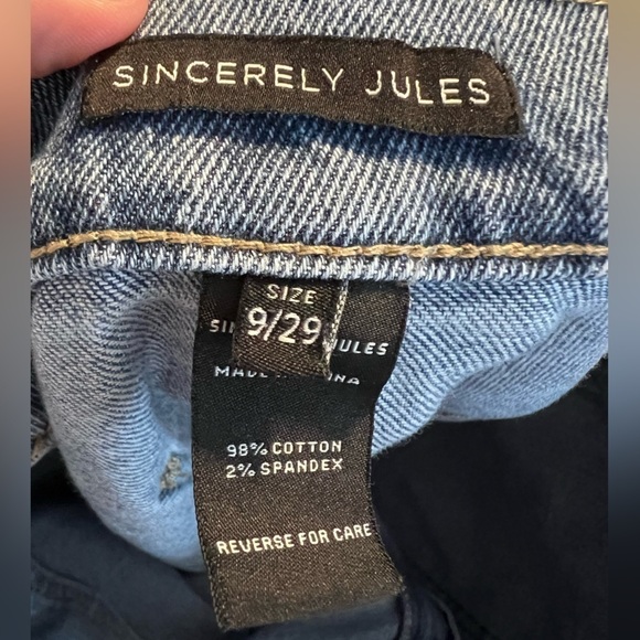 Sincerely Jules Elastic Waist Straight Leg Jean Trouser - Picture 3 of 5